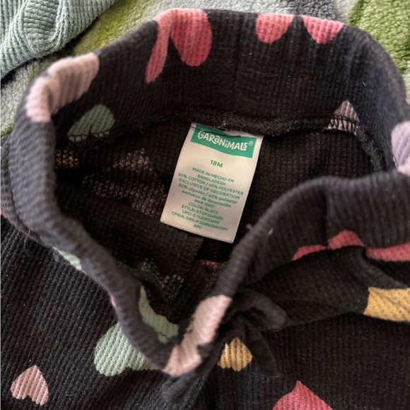 18 Months Girl Matching set Hoodie and Pants Thermal Green and Black - Picture 3 of 3
